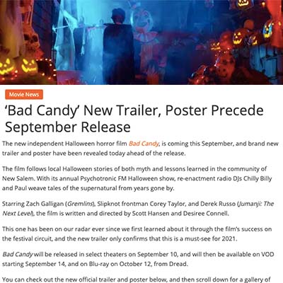 ‘Bad Candy’ New Trailer, Poster Precede September Release